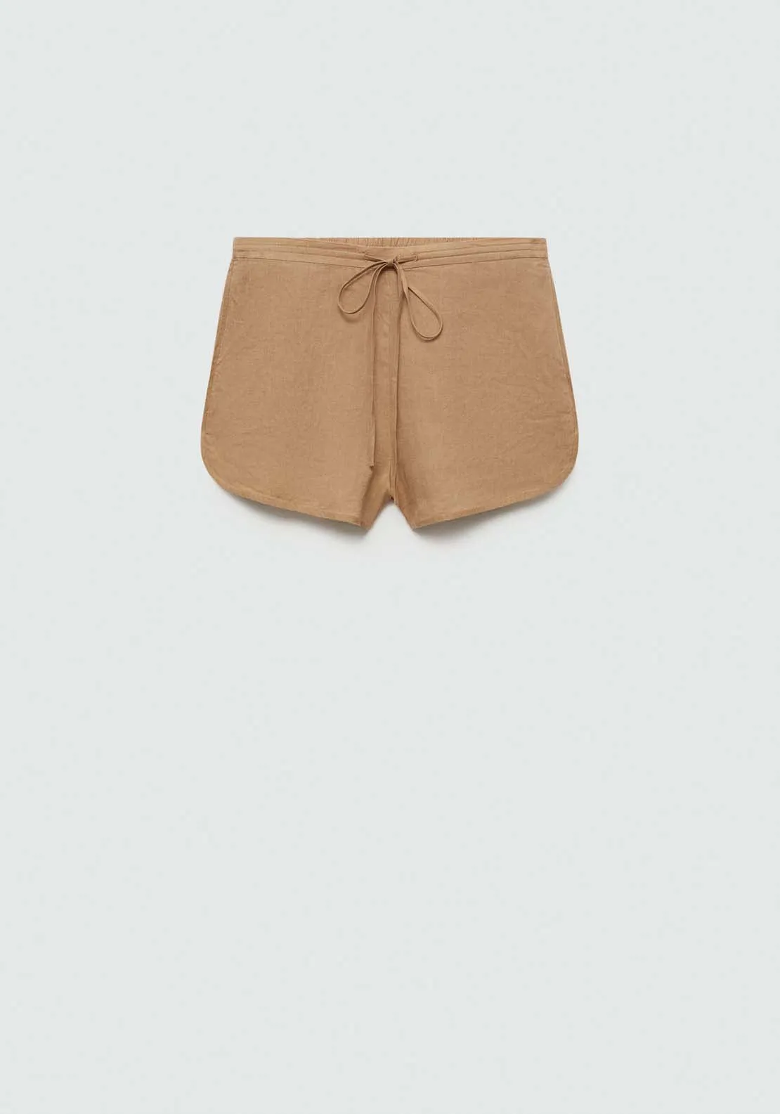 100% linen straight shorts