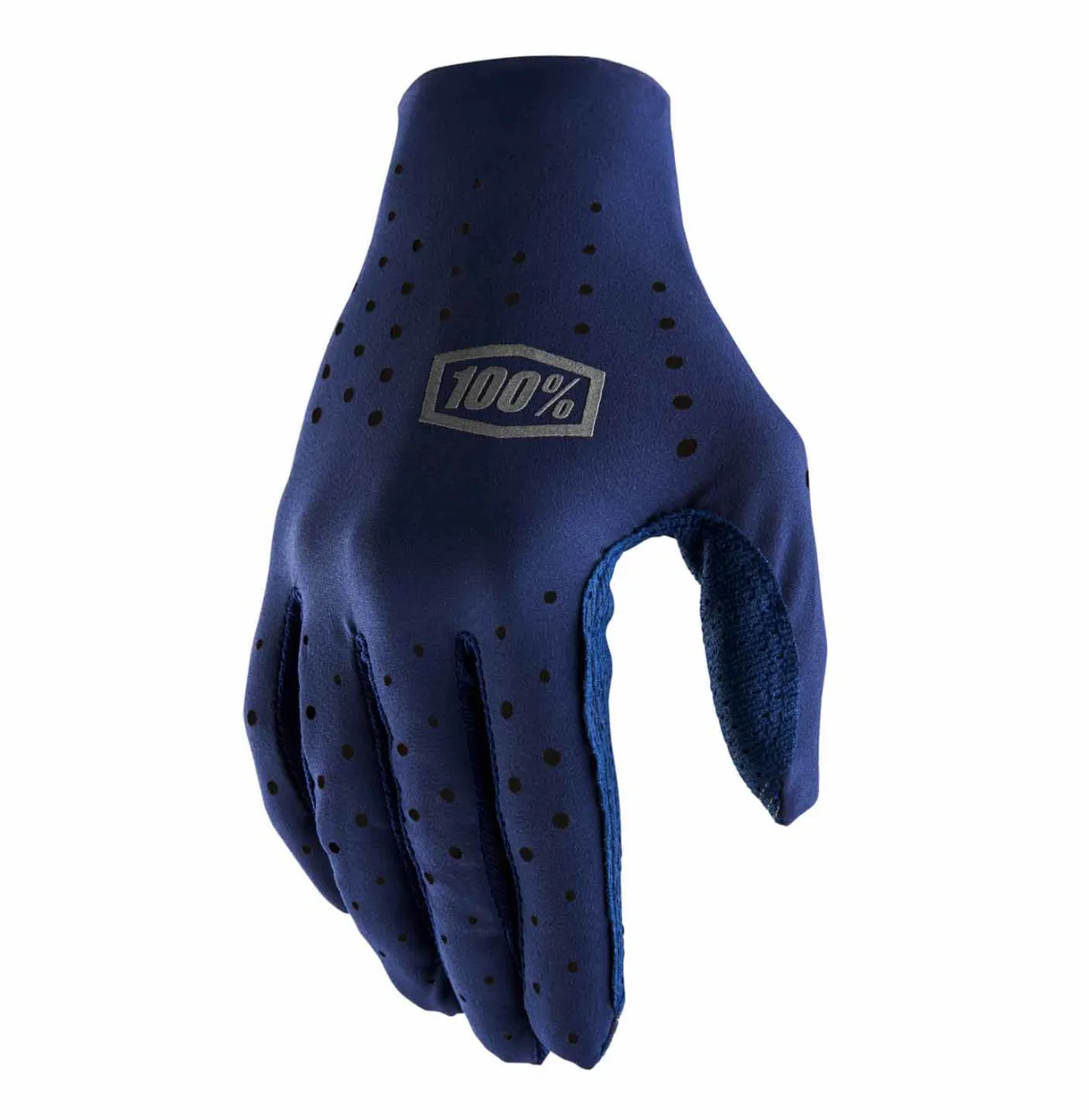 100% SLING Full Finger Cycling Mountain Bike Gloves Navy Blue - Large