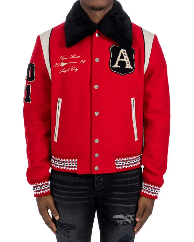 Amiri Red Varsity Jacket - William Jacket