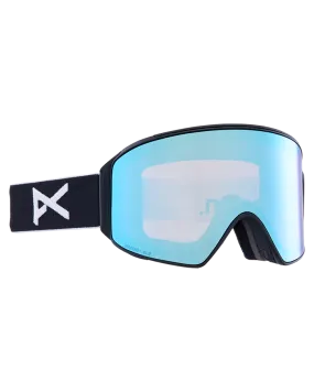 Anon M4 Cylindrical Snow Goggles + Bonus Lens + Mfi Face Mask - Black/Perceive Variable Blue Lens