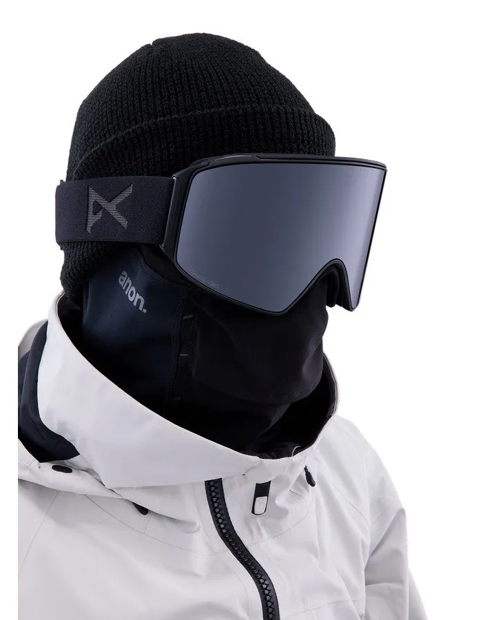 Anon M4 Cylindrical Snow Goggles + Bonus Lens + Mfi Face Mask - Smoke/Perceive Sunny Onyx Lens