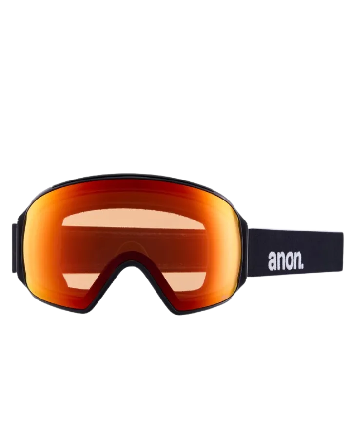 Anon M4 Toric Snow Goggles + Bonus Lens + Mfi Face Mask - Black/Perceive Sunny Red Lens