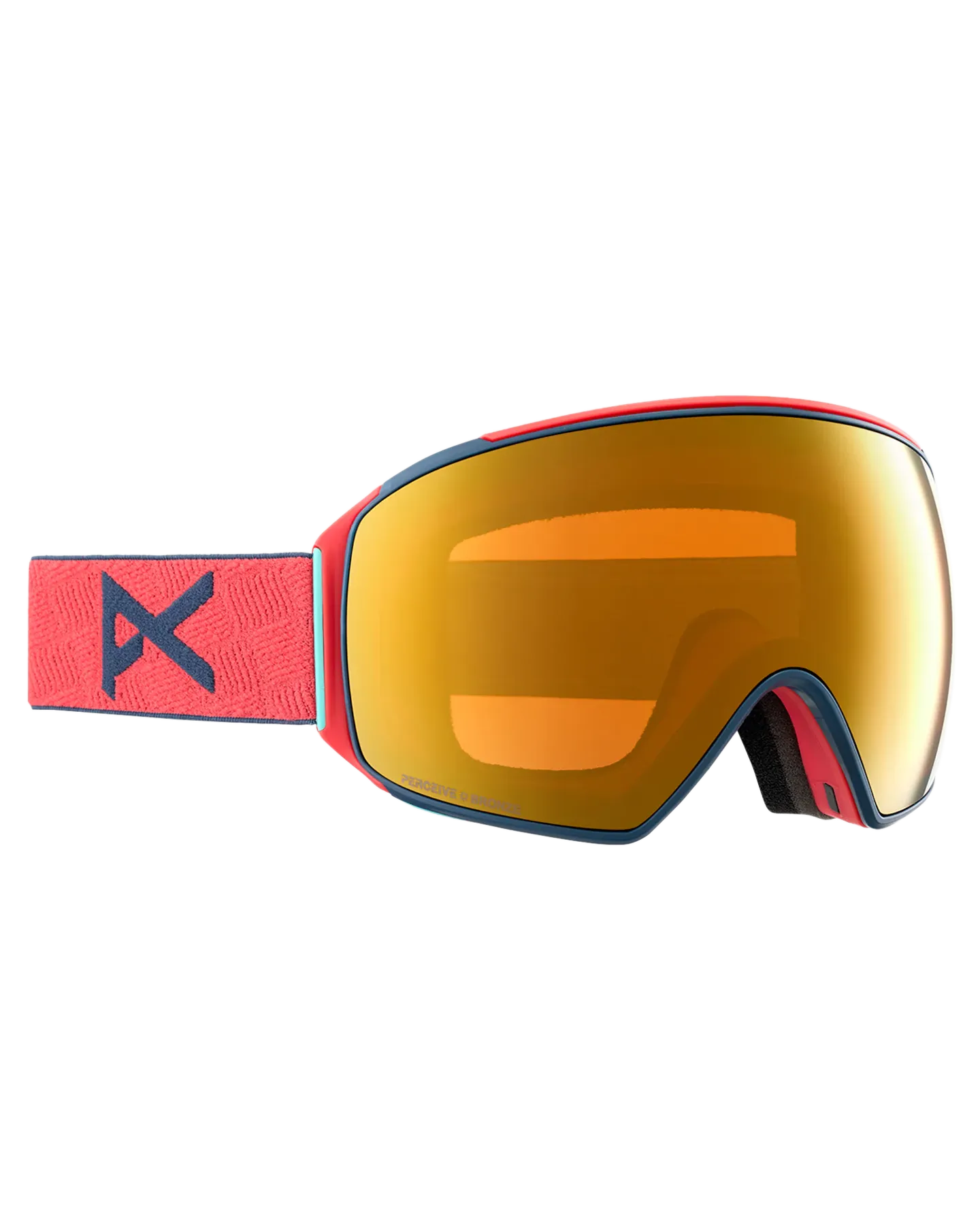 Anon M4 Toric Snow Goggles + Bonus Lens + Mfi Face Mask - Coral/Perceive Sunny Bronze Lens