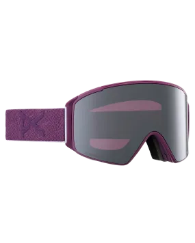 Anon M4S Cylindrical Snow Goggles + Bonus Lens + Mfi Face Mask - Grape/Perceive Sunny Onyx Lens