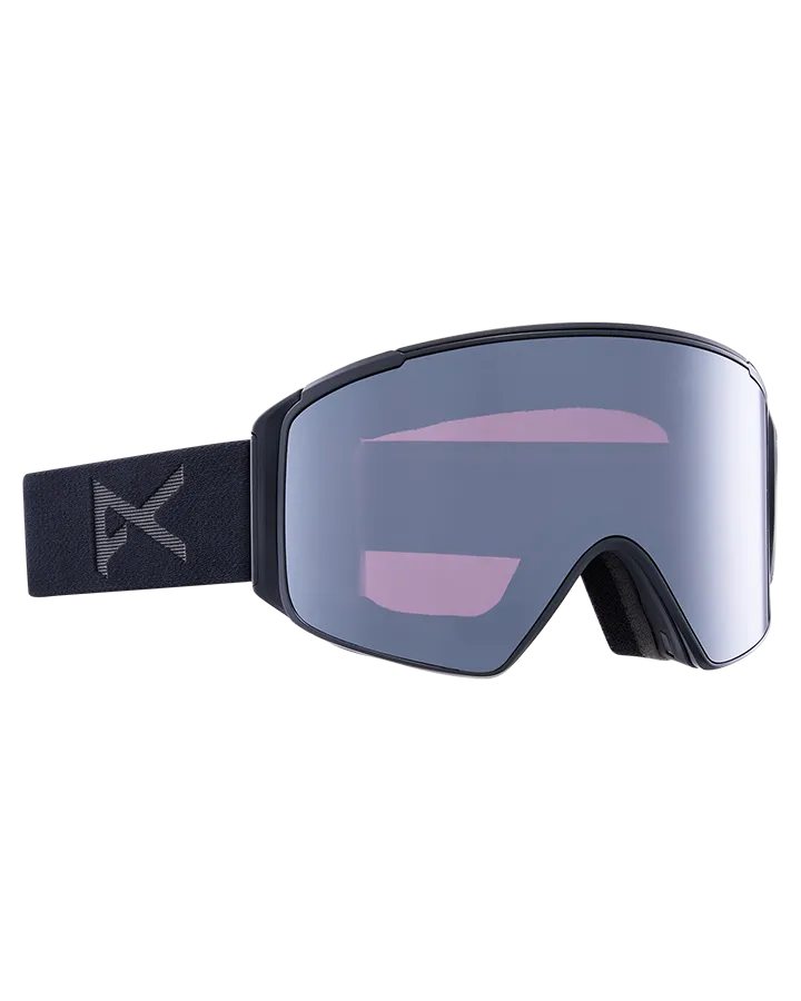 Anon M4S Cylindrical Snow Goggles + Bonus Lens + Mfi Face Mask - Smoke/Perceive Sunny Onyx Lens