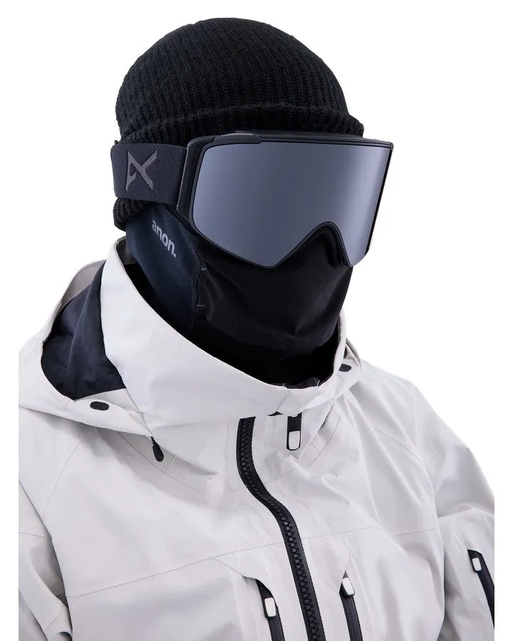 Anon M4S Cylindrical Snow Goggles + Bonus Lens + Mfi Face Mask - Smoke/Perceive Sunny Onyx Lens