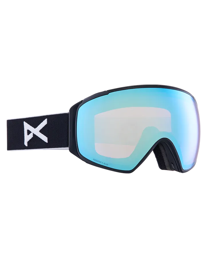 Anon M4S Toric Snow Goggles + Bonus Lens + Mfi Face Mask - Black/Perceive Variable Blue Lens