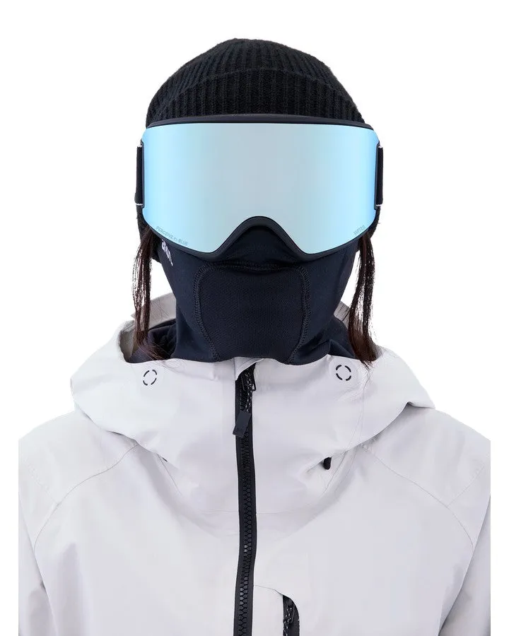 Anon Women's M3 Snow Goggles + Bonus Lens + Mfi Face Mask - Black/Perceive Variable Blue Lens