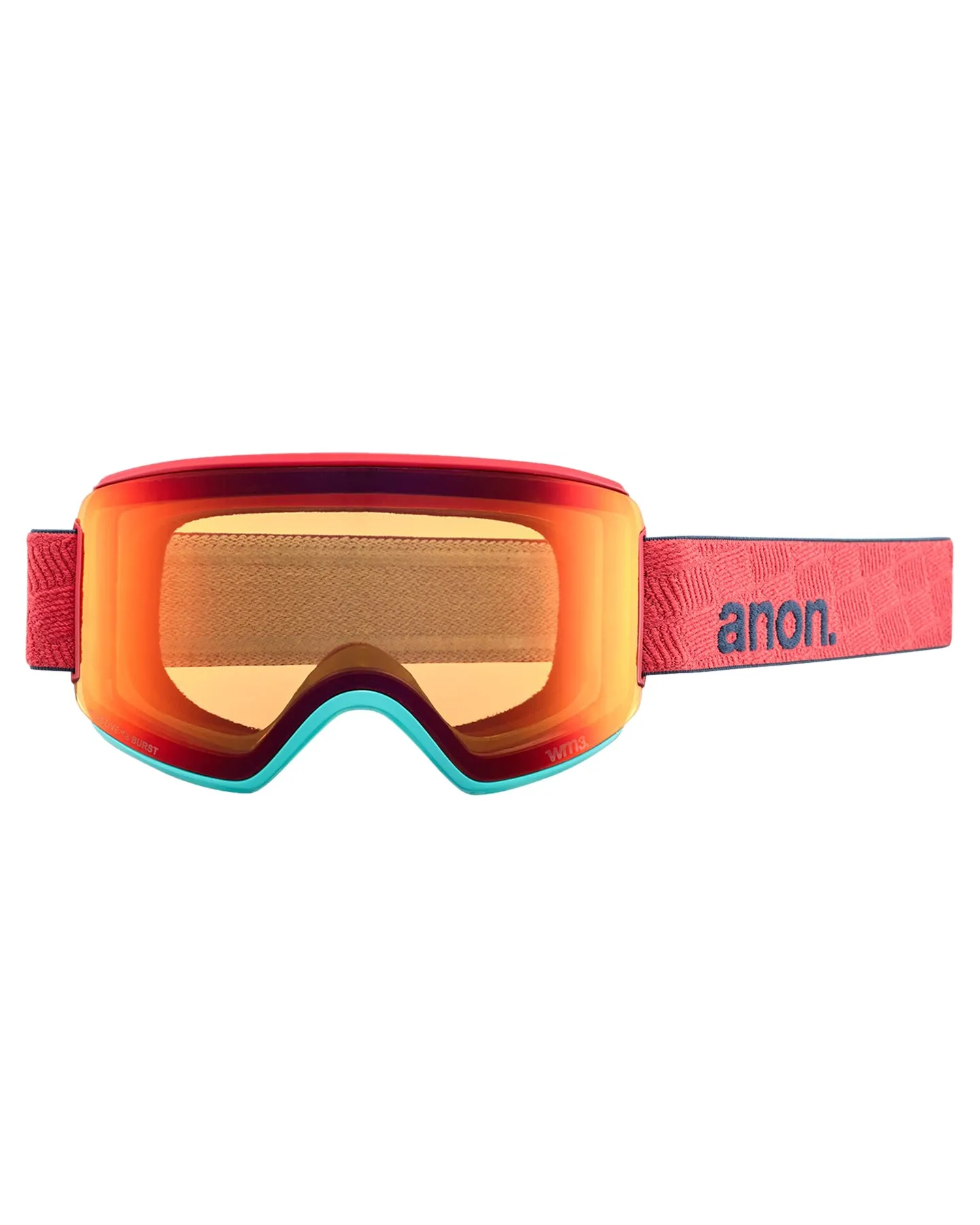 Anon Women's M3 Snow Goggles + Bonus Lens + Mfi Face Mask - Coral/Perceive Sunny Bronze Lens