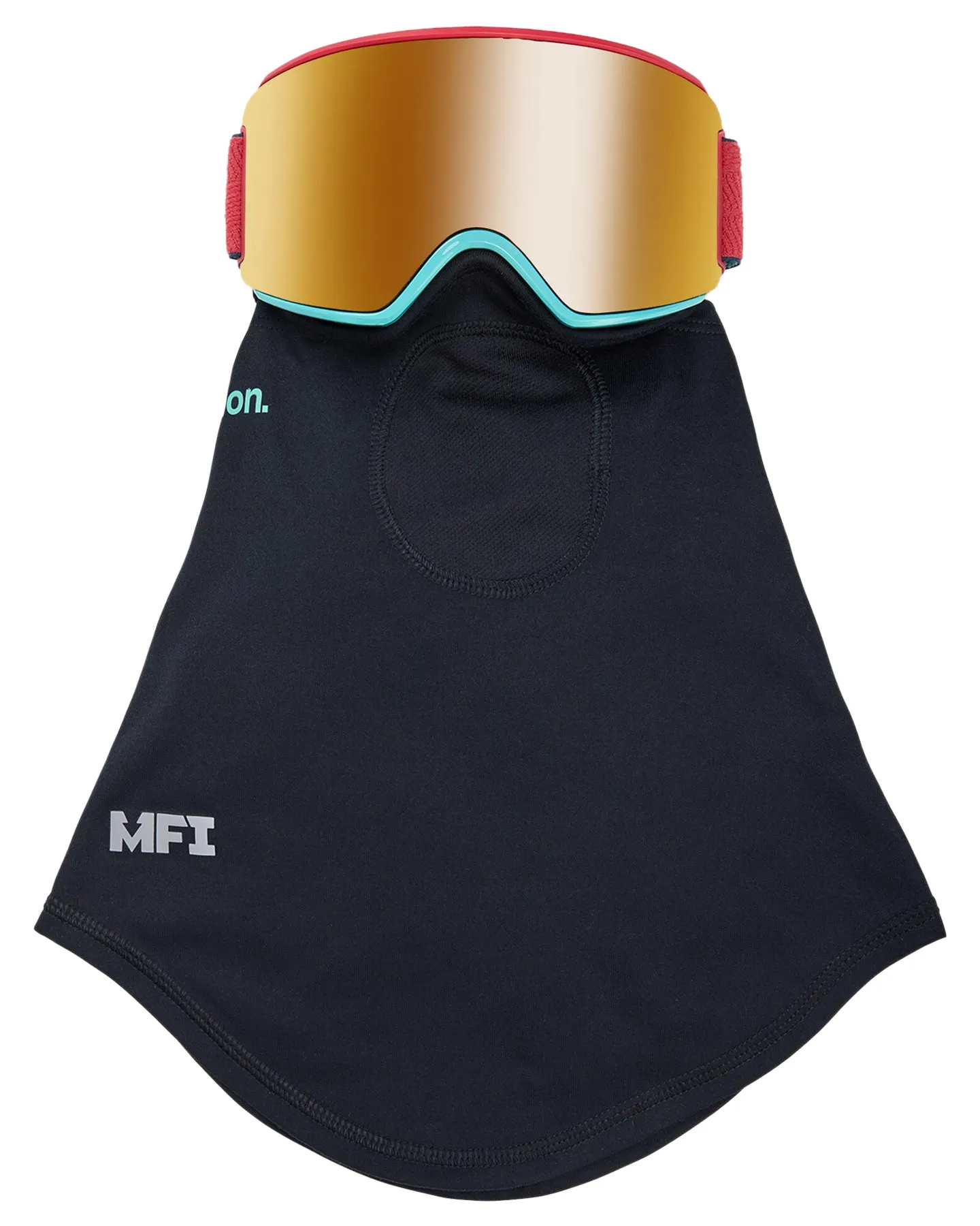 Anon Women's M3 Snow Goggles + Bonus Lens + Mfi Face Mask - Coral/Perceive Sunny Bronze Lens