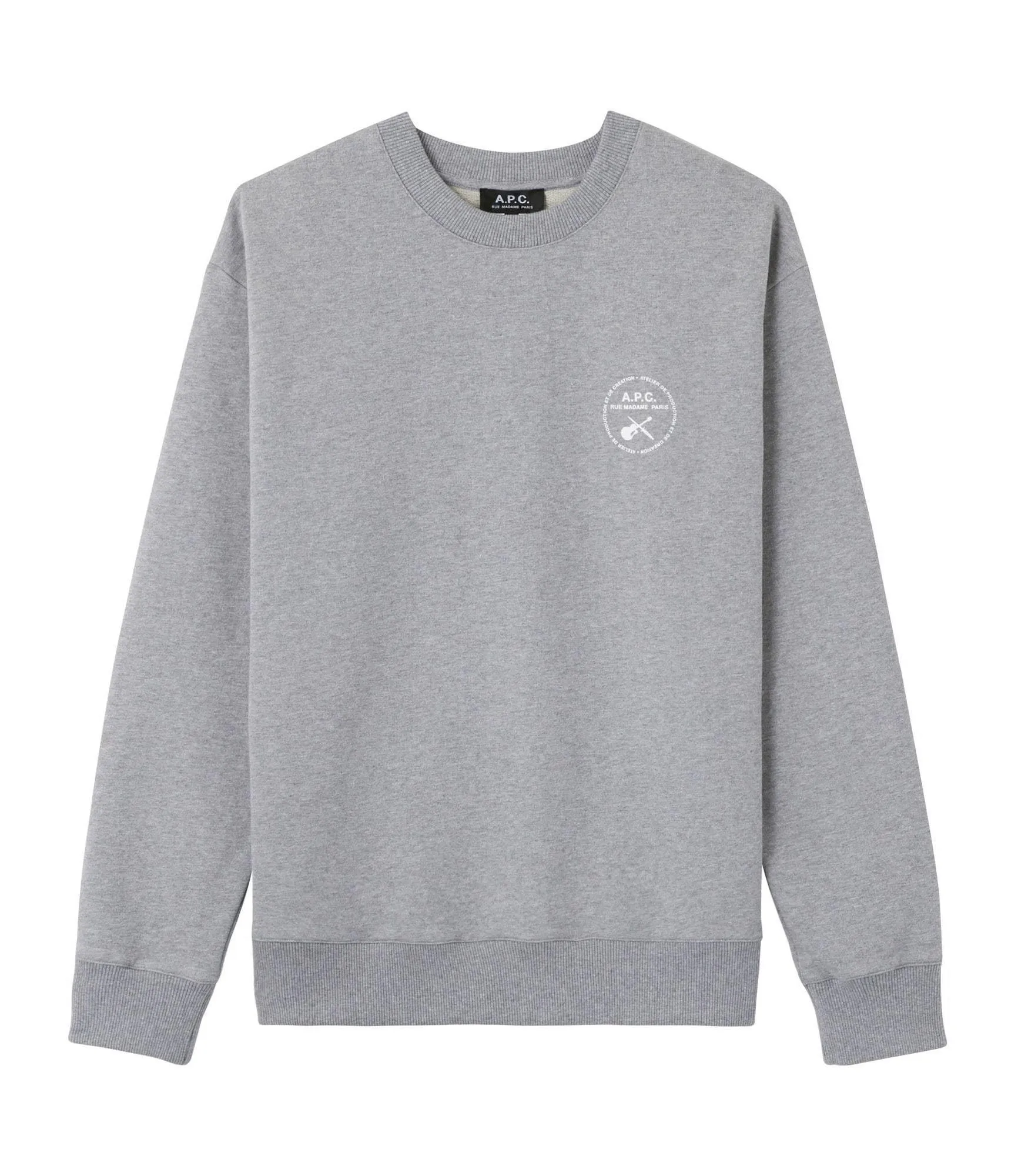 A.P.C.  |Unisex Long Sleeves Plain Logo Designers Sweatshirts