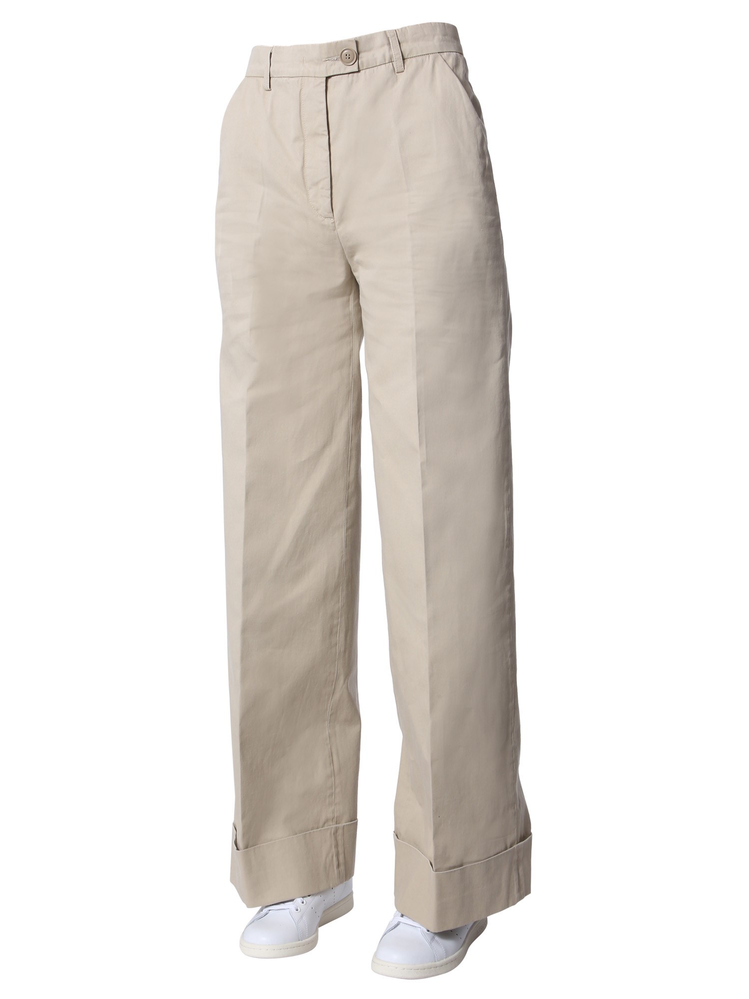 ASPESI    WIDE COTTON TROUSERS