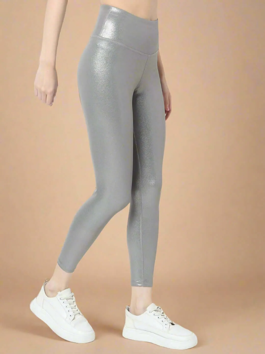 Ath Track Gloss Leggings Shiny Grey