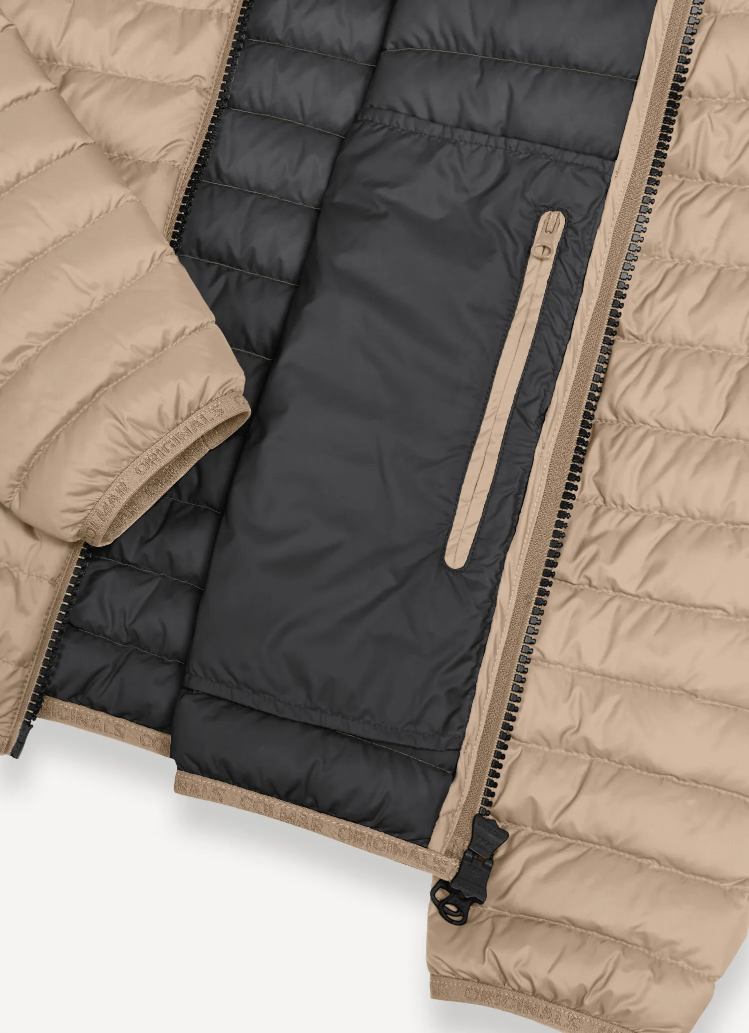 Autumn down jacket with hood-