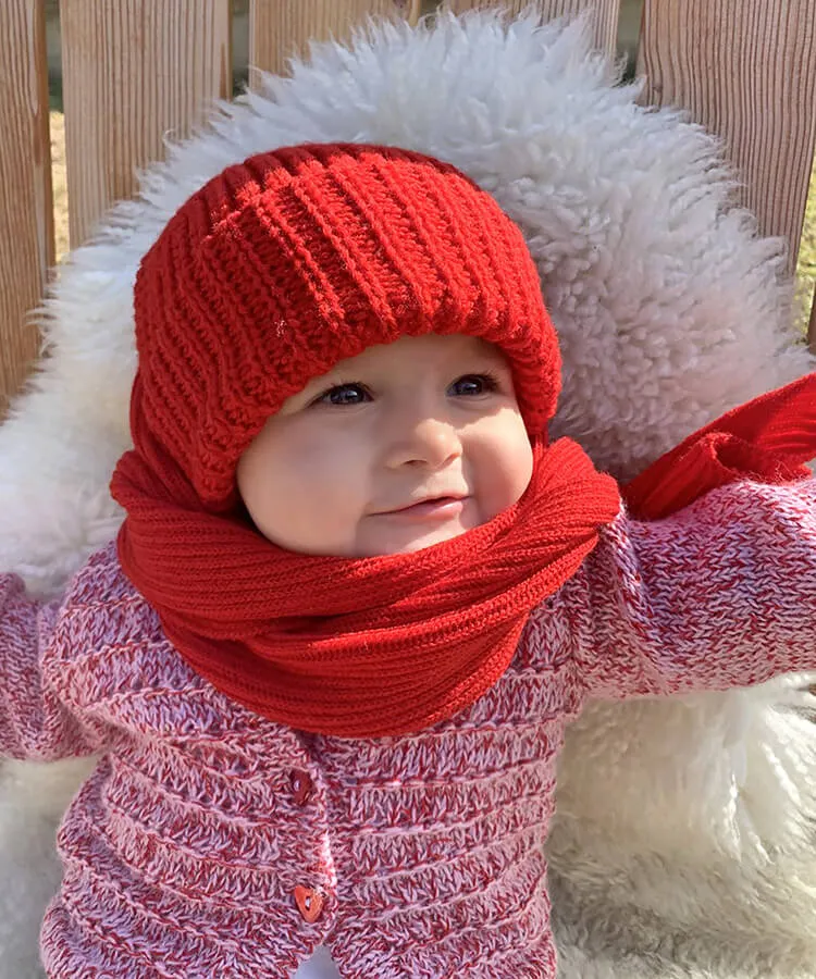 Beanie scarf baby