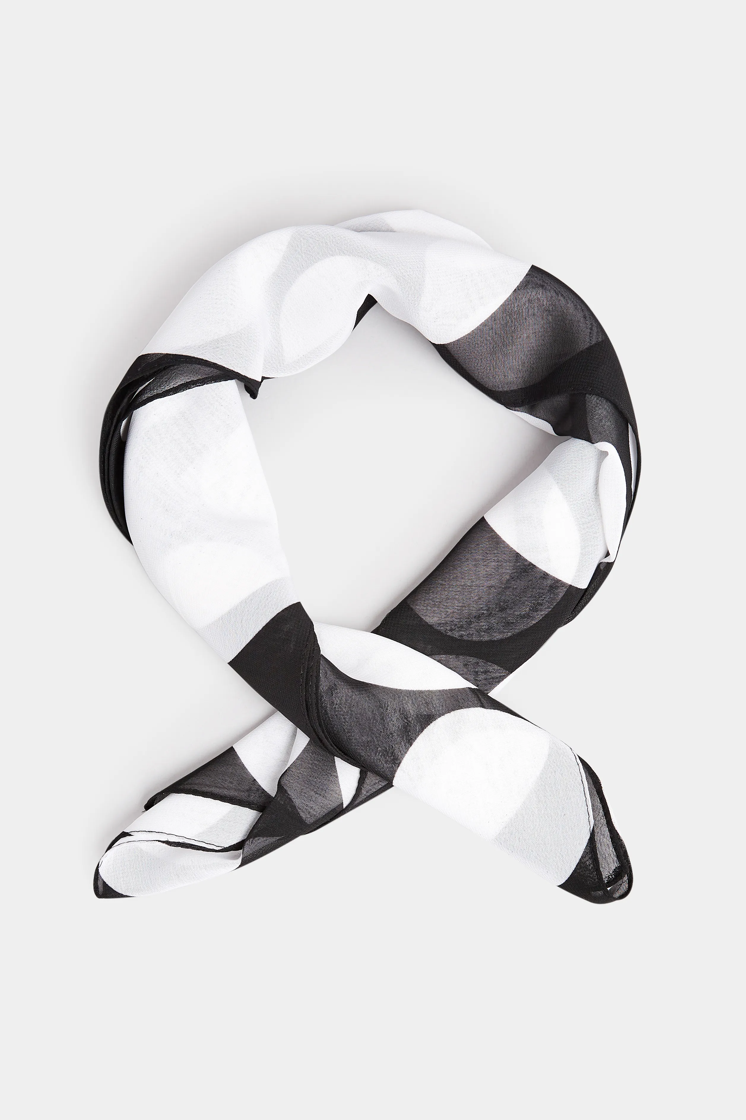 Black & White Spot Print Scarf