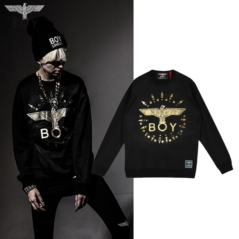 BOY LONDON  |Unisex Studded Street Style U-Neck Long Sleeves