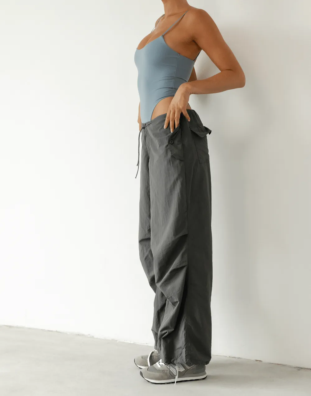 Brunie Parachute Pants (Grey)