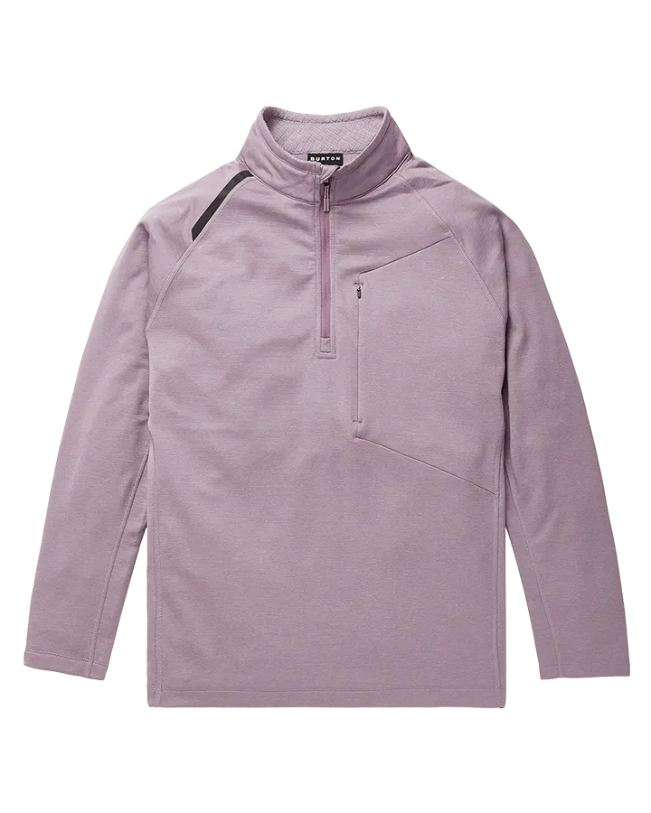 Burton Multipath Grid 1/4 Zip Fleece - Elderberry - 2023