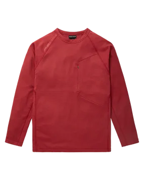 Burton Multipath Grid Crewneck Fleece - Sun Dried Tomato - 2023