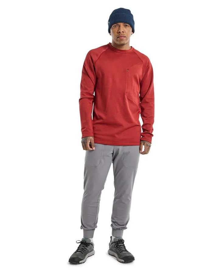 Burton Multipath Grid Crewneck Fleece - Sun Dried Tomato - 2023