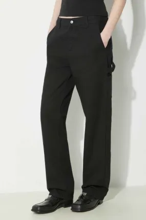 Carhartt WIP cotton trousers Pierce Pant Straight black color I032966.8902