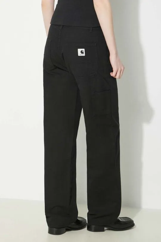 Carhartt WIP cotton trousers Pierce Pant Straight black color I032966.8902