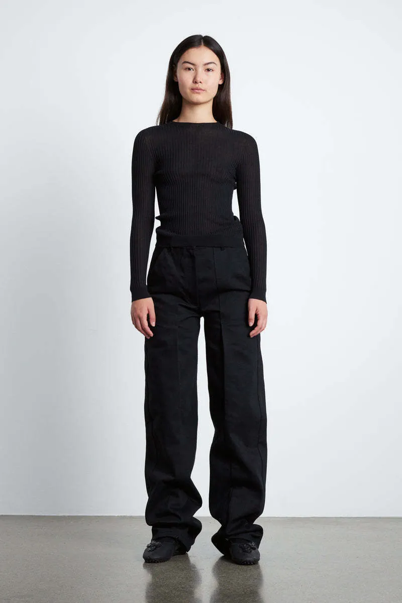 CECILIE BAHNSEN  |Crew Neck Lace-up Casual Style Blended Fabrics Street Style