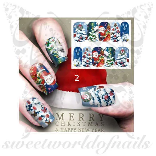 Christmas Nail Art Full Wraps / 12 designs to choose