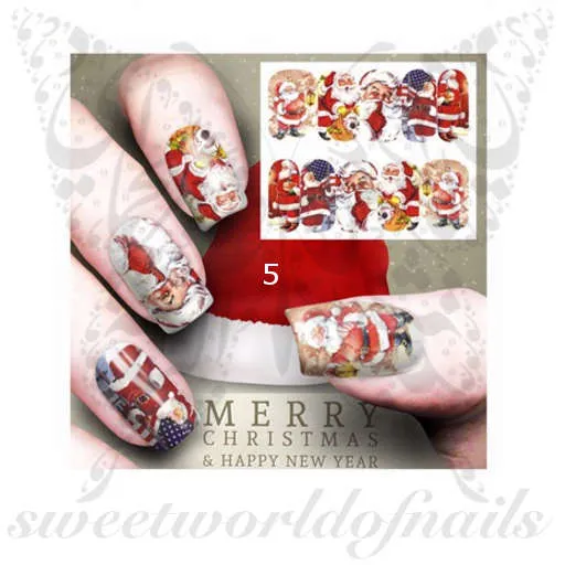 Christmas Nail Art Full Wraps / 12 designs to choose