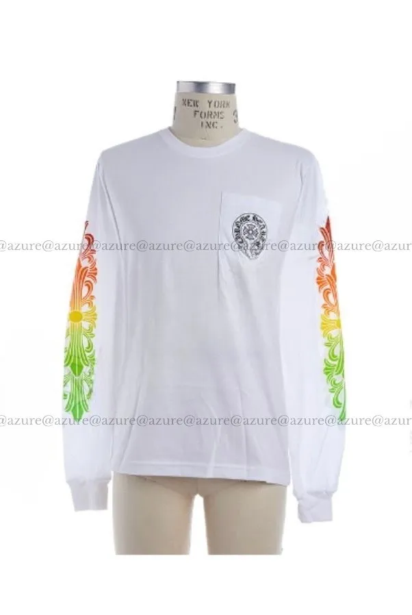 CHROME HEARTS  |U-Neck Long Sleeves Logos on the Sleeves Long Sleeve T-shirt