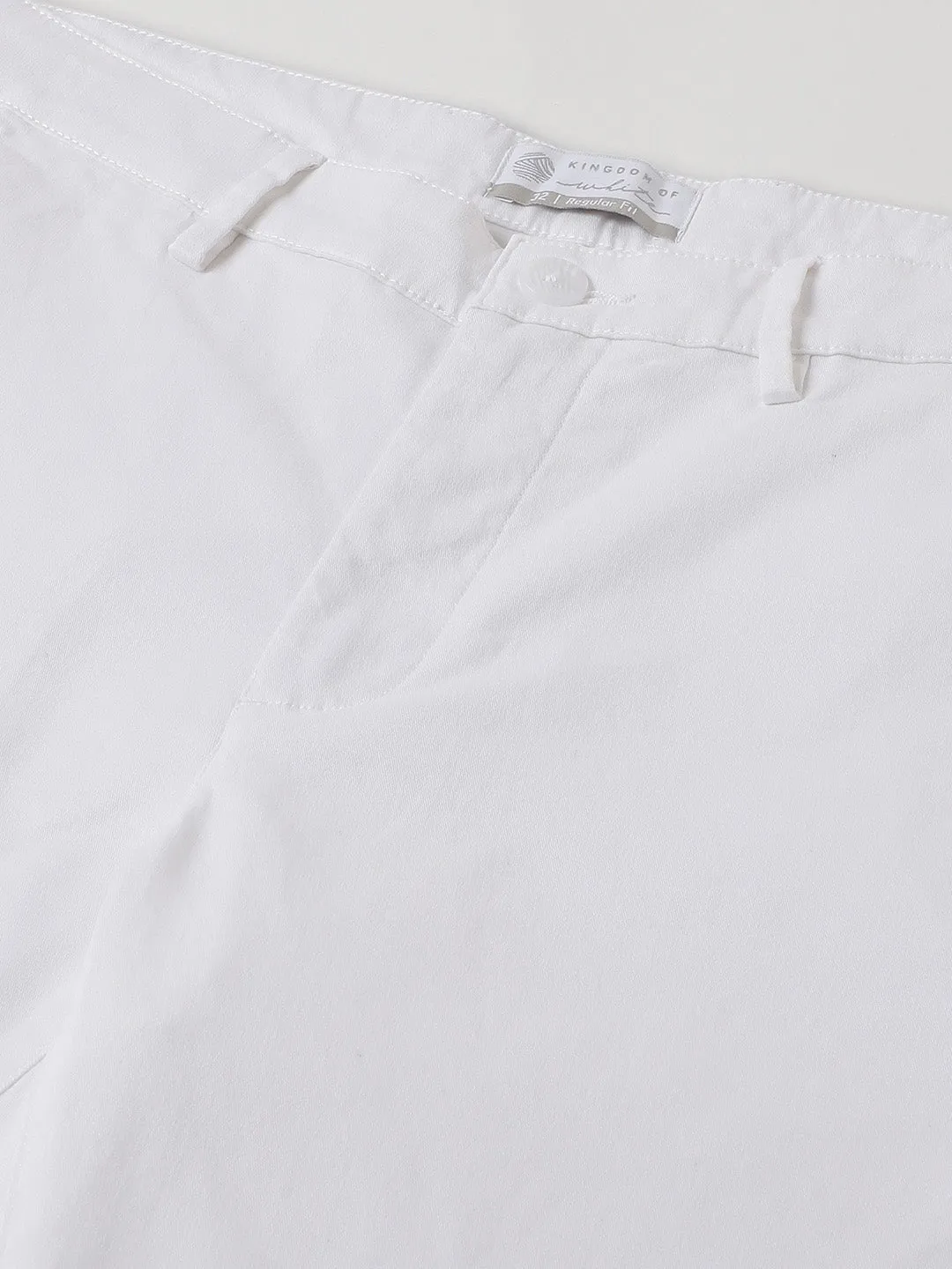 Comfort Fit Stretch Cotton White Chinos - Stride