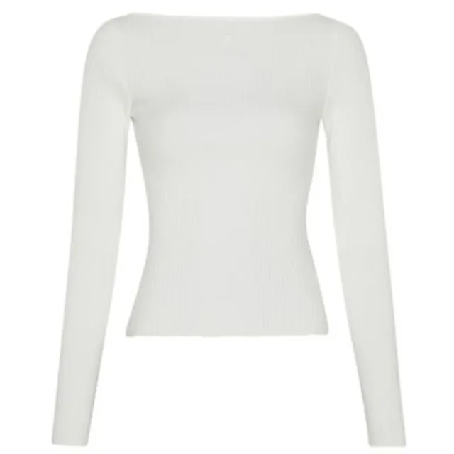 Courreges  |Casual Style Rib Street Style Long Sleeves Plain Logo