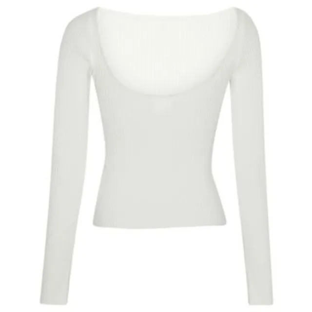 Courreges  |Casual Style Rib Street Style Long Sleeves Plain Logo