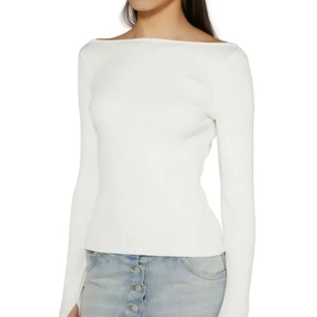 Courreges  |Casual Style Rib Street Style Long Sleeves Plain Logo