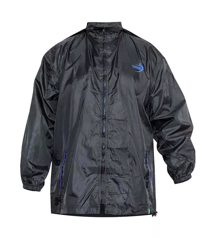 D555 Big Mens Black Packaway Weather Proof Rain Jacket (ZAC BLACK)