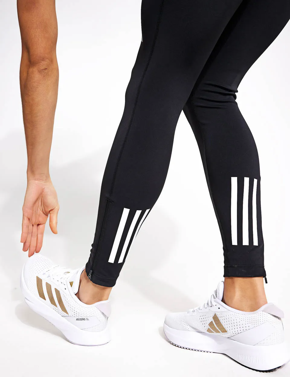 DailyRun Full Length Leggings - Black/White