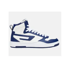 Diesel Y03205P5576 Mens S-Ukiyo V2 Mid Sneakers White & Blue