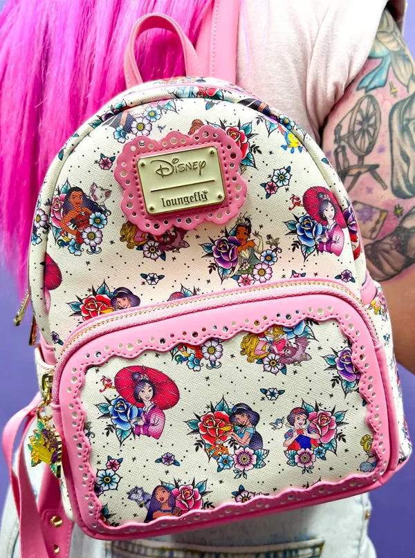 Disney Princess Floral Tattoo Mini Backpack