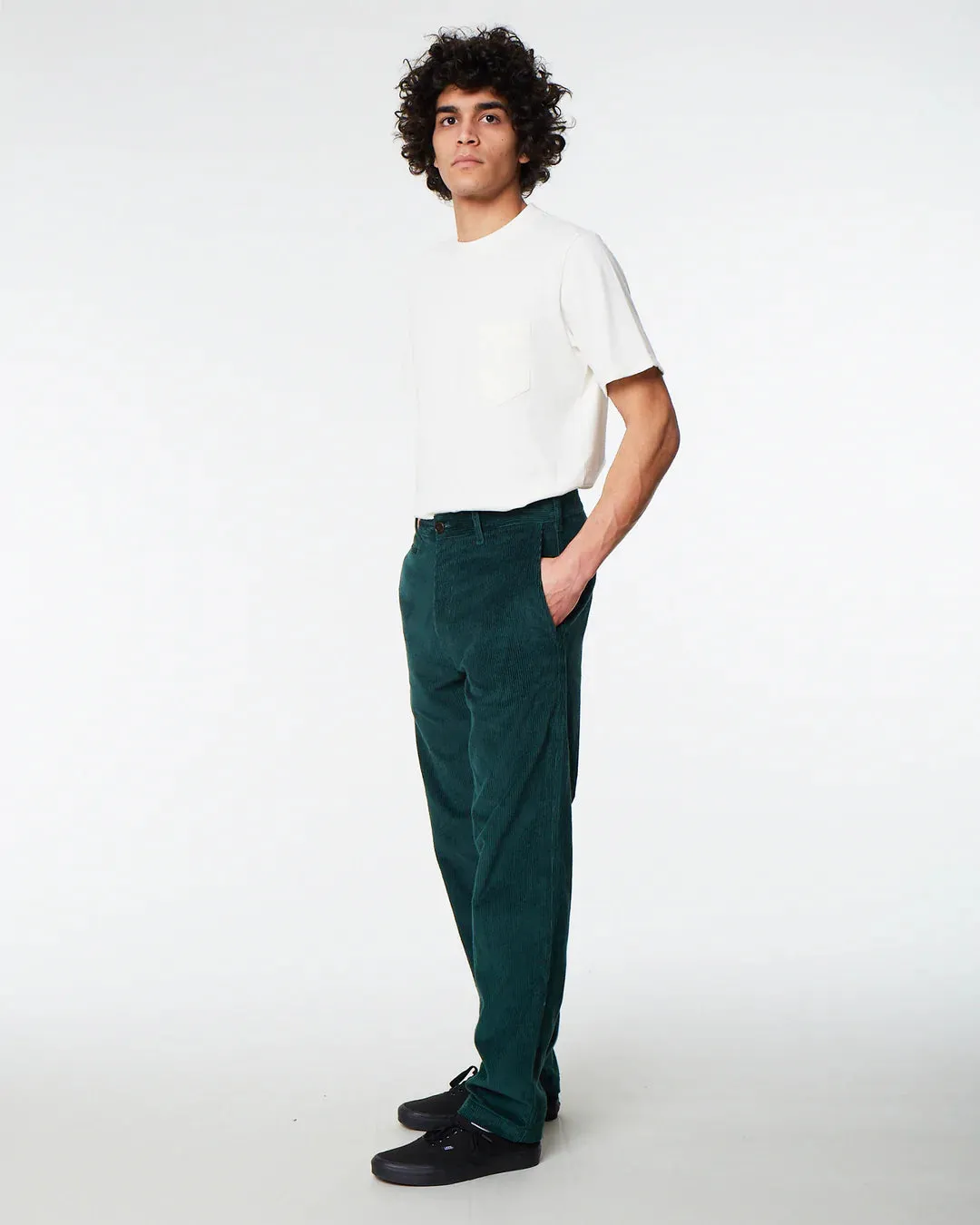 Eat Dust Service Chino 8W Bottle Green / Teal Trousers