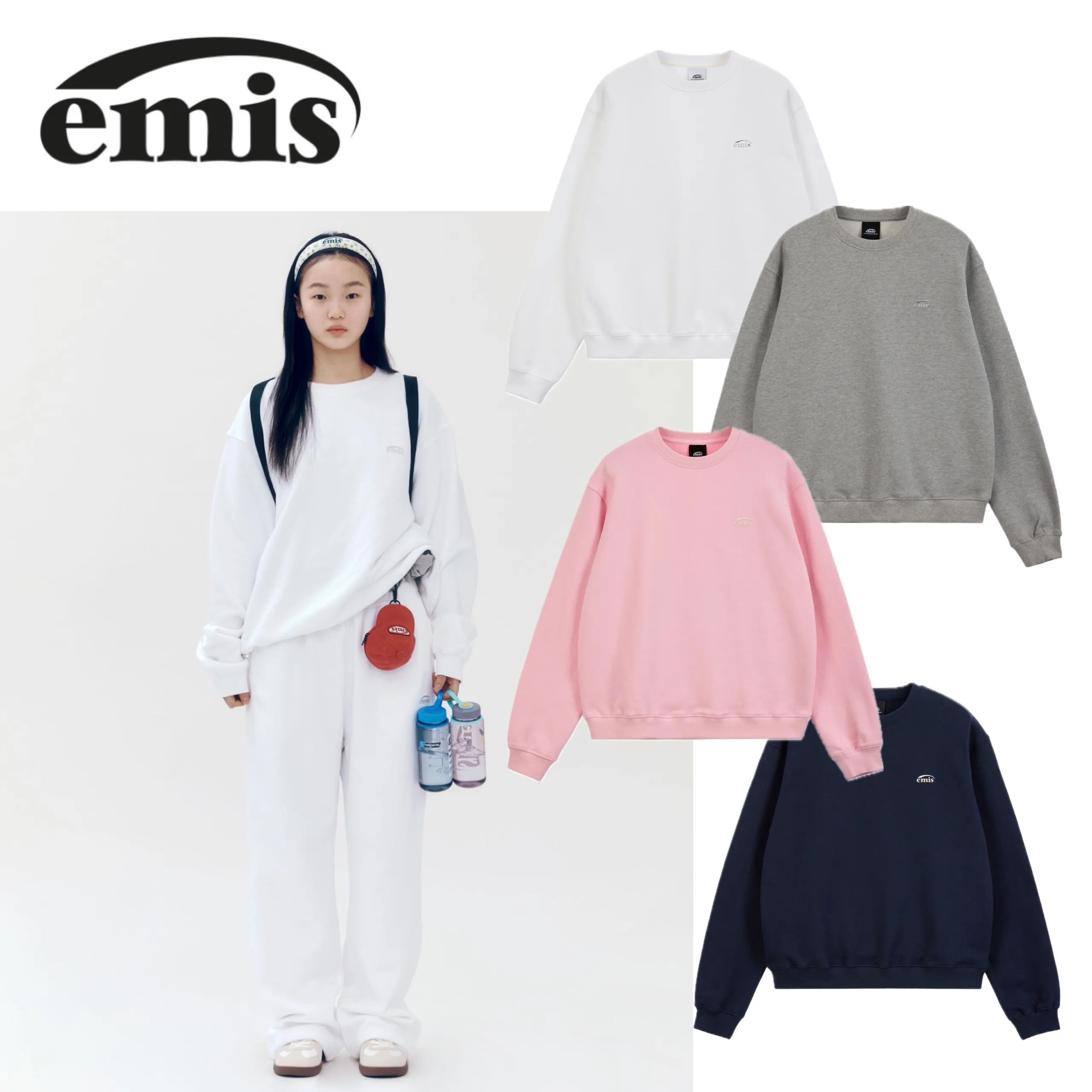 EMIS  |Unisex Blended Fabrics Dolman Sleeves Street Style U-Neck