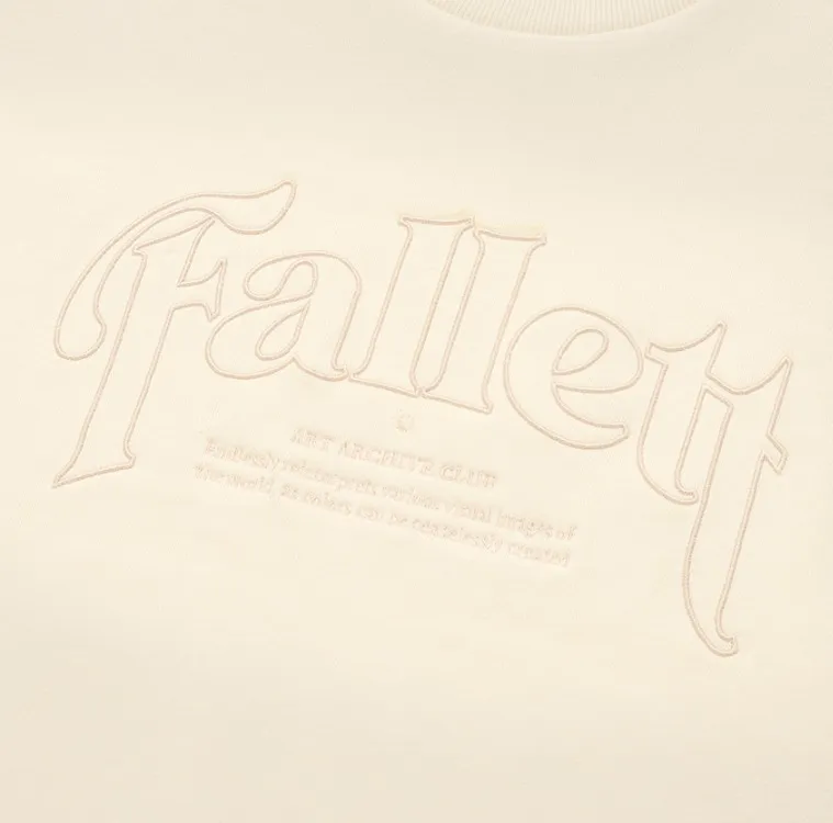 Fallett  |Crew Neck Street Style U-Neck Long Sleeves Plain Cotton