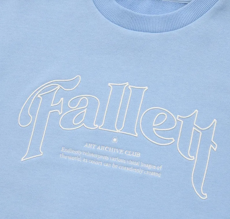 Fallett  |Crew Neck Street Style U-Neck Long Sleeves Plain Cotton