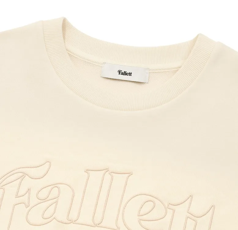 Fallett  |Crew Neck Street Style U-Neck Long Sleeves Plain Cotton