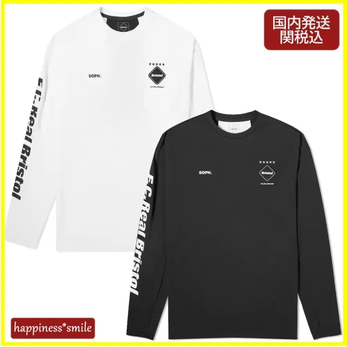 F.C.Real Bristol  |Crew Neck Long Sleeves Plain Logos on the Sleeves