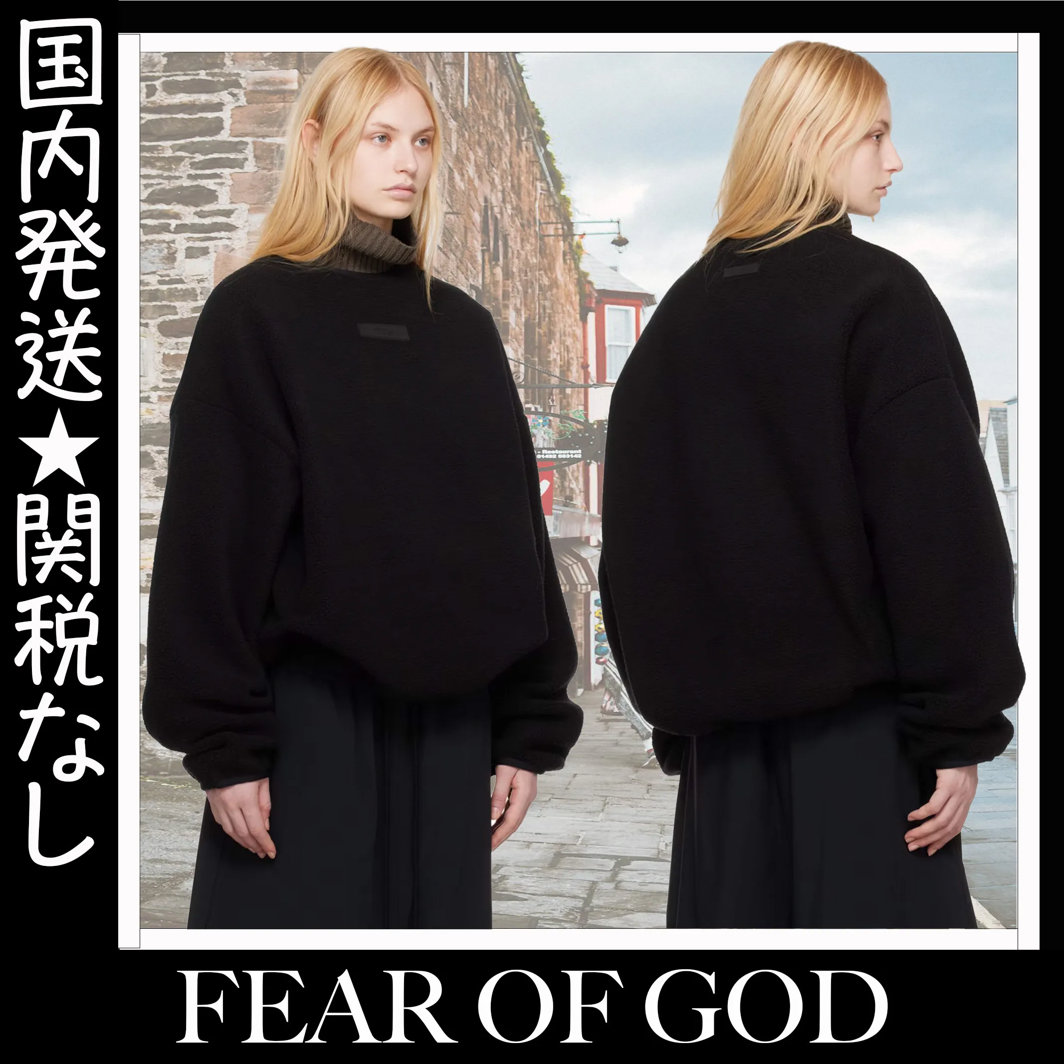 FEAR OF GOD  |Unisex Street Style U-Neck Long Sleeves Plain High-Neck