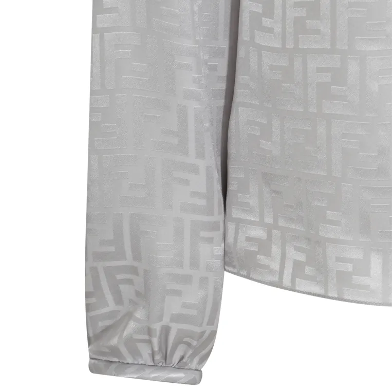 FENDI  |Monogram Casual Style Silk Long Sleeves Plain Office Style