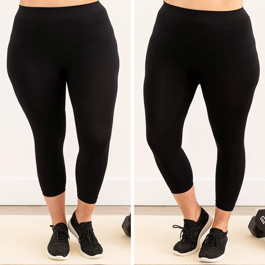 Girl Next Door Leggings Cropped, Black