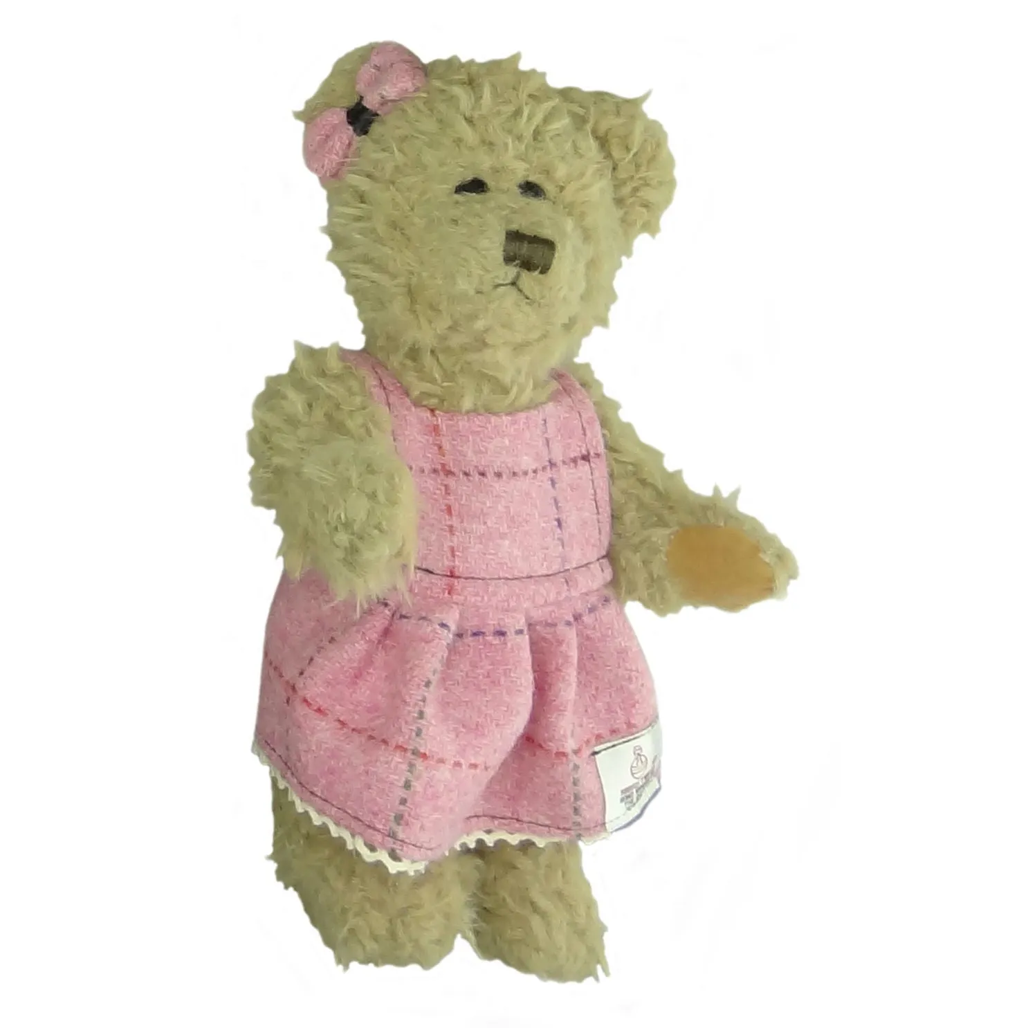 Girl Teddy Bear with Harris Tweed Clothing