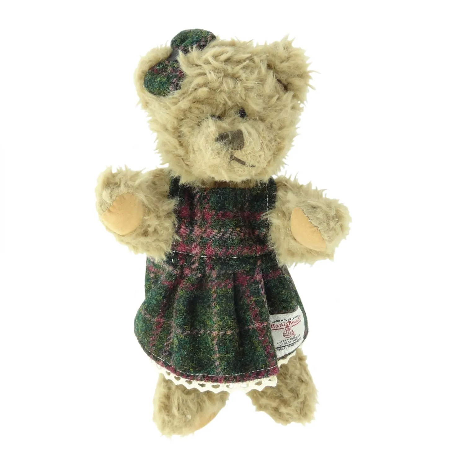 Girl Teddy Bear with Harris Tweed Clothing